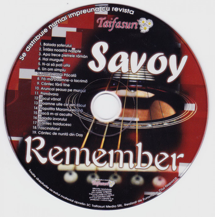CD Pop: Savoy - Remember ( original, stare foarte buna, ca nou )