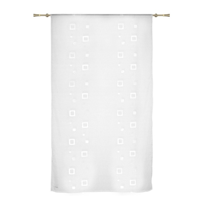 Perdea, 10020/V2, semiorganza, alb, H 280 cm