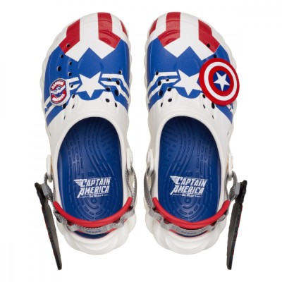 Saboti Crocs Echo Captain America Sam Wilson Clog Alb - White foto