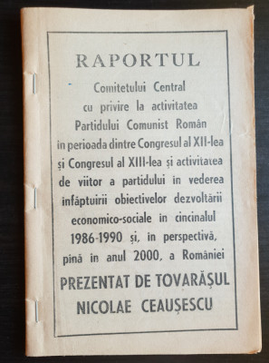 Raportul Comitetului Central cu privire la activitatea PCR Congresul XII, XIII foto