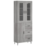 Cumpara ieftin Dulap inalt, gri sonoma, 69,5x34x180 cm, lemn compozit