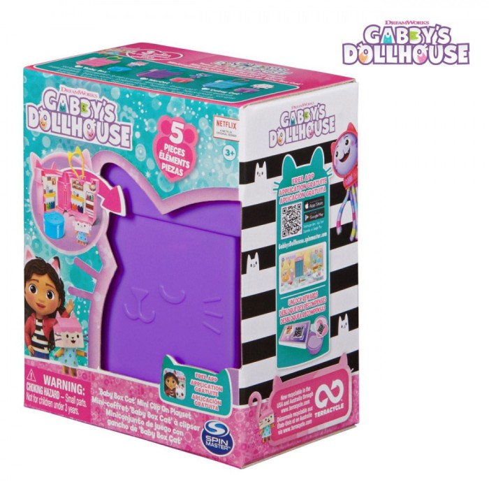 Set Joacă Clip On, Spin Master, Gabby&#039;s Dollhouse, Multicolor, 5 Piese