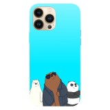 Husa compatibila cu Apple iPhone 13 Pro Max model The Three Bears gang, Silicon, TPU, Viceversa, Transparent, Carcasa