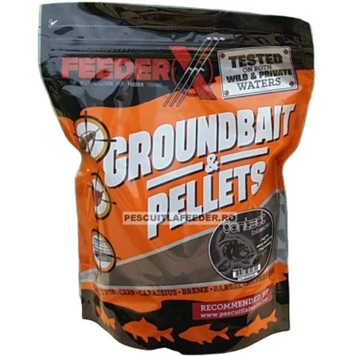 Mix Groundbait &amp; Micropelete Feeder X Contact Black 800g