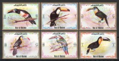 Ras al Khaima 1972 Mi 920/25 B nedantelat MNH - Tucani, pasari