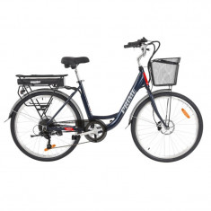 Bicicleta electrica Hecht Prime Blue, schimbator shimano