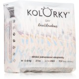 Kolorky Day Rain&amp;Rainbow scutece ECO de unică folosință marimea M 5-8 Kg 21 buc