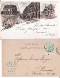 Salutari din Bucuresti - litografie 1898- Palatul Cesianu, Necirculata, Printata