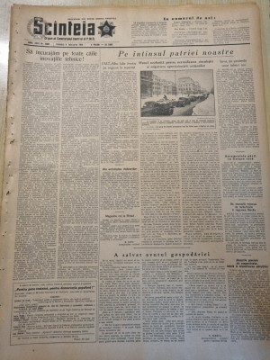 scanteia 6 februarie 1954-art. viscolul din romania,magazine noi la barlad,turda foto