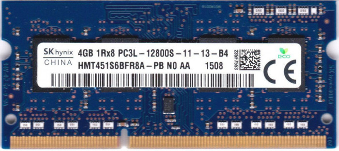 Memorie ram laptop SK hynix 4GB DDR3L 1600MHz PC3L 12800S