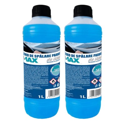 Pachet 2 litri Lichid parbriz iarna 4MAX -50 C, 1 litru, gata preparat foto