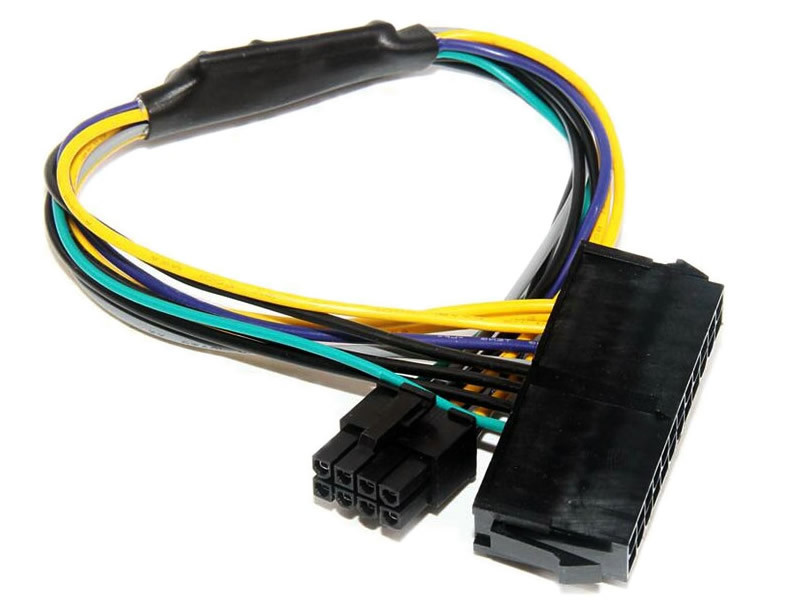 Cablu adaptor sursa alimentare de la ATX 24 pin la 8 pini, Active, 30 CM,  compatibil Dell 3020, 7020, 9020, 8pini | Okazii.ro