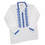Cumpara ieftin Camasa Tip Ie Barbateasca Alba cu Motiv Geometric - CTI01
