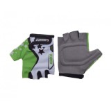 Manusi ciclisti copii, culoare alb/verde, marime 3XS Cod:LSL3363