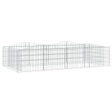 Cumpara ieftin Strat inaltat cu gabion arcuit, 200x100x50 cm, fier galvanizat