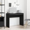 Gossi birou stejar negru 90x40x72 cm lemn prelucrat