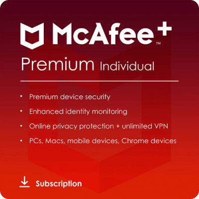 Licenta 2024 pentru McAfee+ Premium Individual - 1-AN / Nelimitate Dispozitive - Europe/UK foto