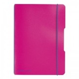 Caiet my.book flex A5, 40 file, patratele, fuchsia