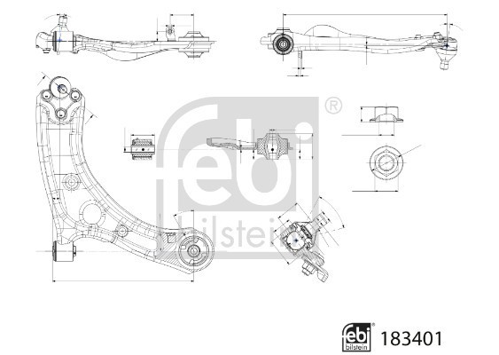 FEBI BILSTEIN 183401 Brat, suspensie roata