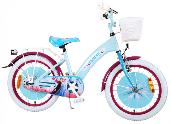 Bicicleta pentru fete Disney Frozen 2, 18 inch, culoare albastru/mov, frana de m PB Cod:91850