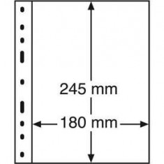 File PVC de rezerva Optima 1S pentru blocuri si materiale filatelice - 10 buc.