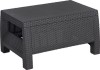 Masa gradina Curver Corfu II grafit, aspect ratan, 77x57x42cm, plastic turnat, antracit/maro/negru/gri