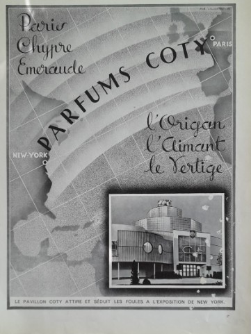 1939 Reclamă parfumuri COTY originală, 38 x 28cm Origan, Aimant, Vertige