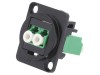 Conector Fibra Optica Duplex Monomod LC/APC CLIFF CC30248MB Negru Metalic Montare Panou XLR