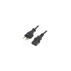 Cablu alimentare AC, 1.8m, 3 fire, culoare negru, IEC C13 mama, SEV-1011 (J) mufa, ESPE -