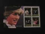 Filatelie Coreea de Nord 1982 &ndash; &quot;Prințesa Diana&quot;, Nunta Regală cu Prințul Charles, 4 Timbre Obliterate, Stampilat