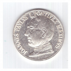 Medalie papala Ioan Paul I Pontifex Maximus, argintata