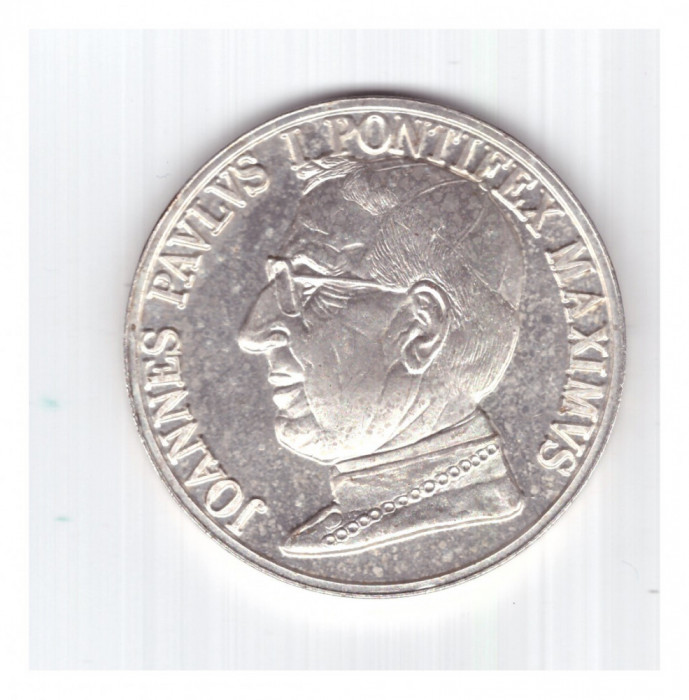 Medalie papala Ioan Paul I Pontifex Maximus, argintata