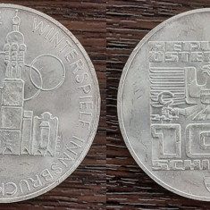 (A211) MONEDA DIN ARGINT AUSTRIA- 100 SCHILLING 1976,JOCURILE OLIMPICE INNSBRUCK