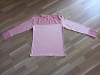 Bluza cu maneca lunga si dantela, material elastic, NOUA, XXL, Rose