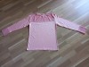 Bluza cu maneca lunga si dantela, material elastic, NOUA, XXL, Rose