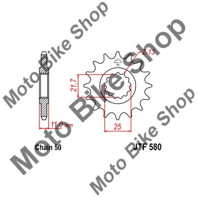 MBS Pinion fata 530 Z16, Cod Produs: JTF58016 foto