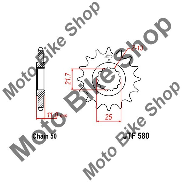 MBS Pinion fata 530 Z16, Cod Produs: JTF58016