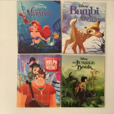 *Lot 4 carti Disney, in Engleza, format 12x10cm, Bambi, The Jungle Book ...