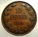 C.242 FINLANDA NIKOLAI II 10 PENNIA 1895