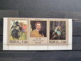 PC91 - Rusia 1998 Pictura/ Aniversare V.Vasnetsov, serie + vigneta MNH, 2v