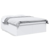 Cumpara ieftin Cadru de pat, alb, 150x200 cm, lemn prelucrat