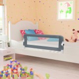 Cumpara ieftin Balustradă de protecție pat copii, gri, 102 x 42 cm, poliester, vidaXL
