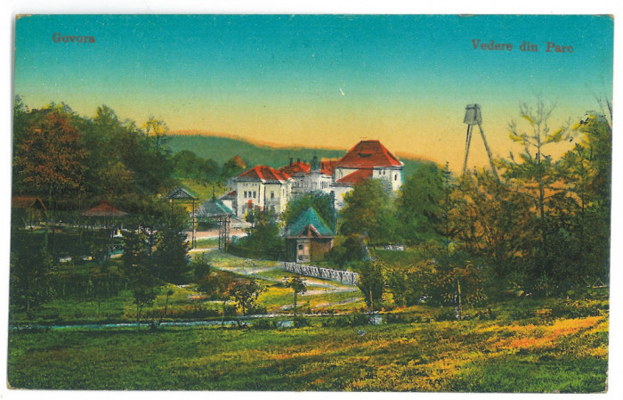 3246 - GOVORA, Valcea, Park, Romania - old postcard - unused