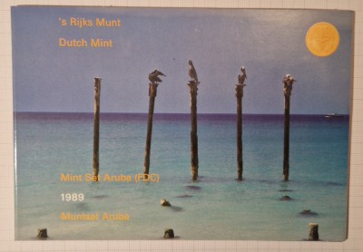 Set Monede Aruba, 1989, 6 monede si un jeton, excelent foto