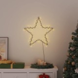 vidaXL Lumini de Crăciun Siluetă de ren 80 LED-uri alb cald