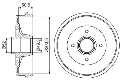 BOSCH 0 986 477 210 Tambur frana foto