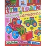 Tractoare, buldozere si camioane. Carte de colorat