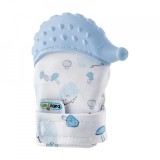 Manusa bebelusi pentru dentitie scratch gloves (culoare: bleu), BabyJem