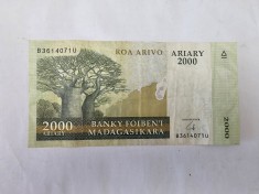 Madagaskar 2000 Ariary 2009 Noua foto