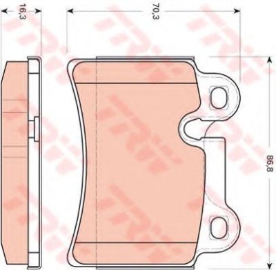 Set placute frana,frana disc VW TOUAREG (7LA, 7L6, 7L7) (2002 - 2010) TRW GDB1722 foto